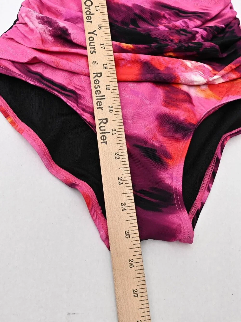 DKNY Women's Ruffle Neck One-Piece Swimsuit Underwired Pink purple Size Small - Picture 6 of 10
